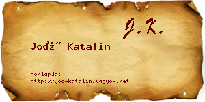 Joó Katalin névjegykártya